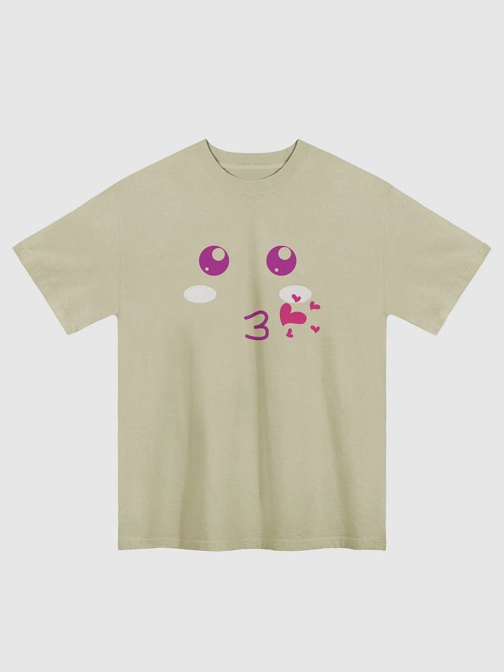 Flying Kiss Smiley Oversized T-Shirt by AS Colour 5082 | Premium Faded Tee for Casual Style product image (1)