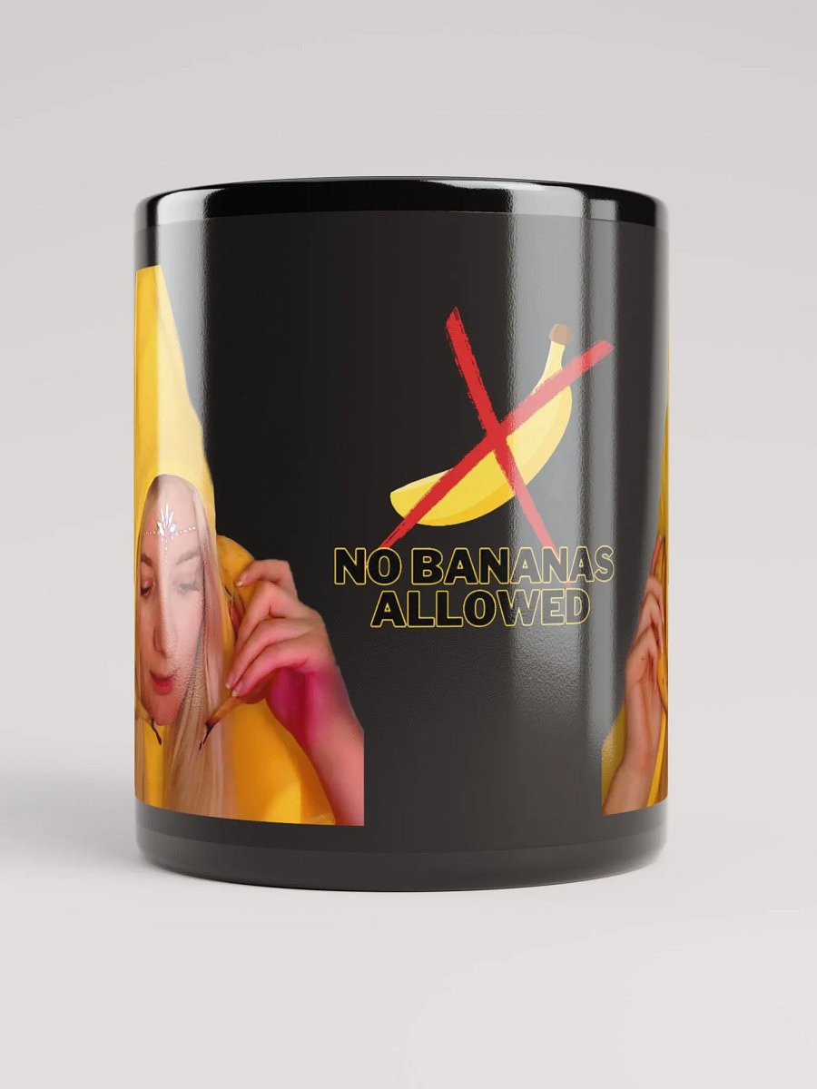 No bananas allowed black mug product image (5)