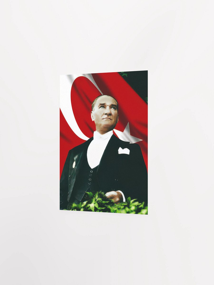 Mustafa Kemal Atatürk poster, Turkish Flag — Historical Turkish Leader art product image (8)
