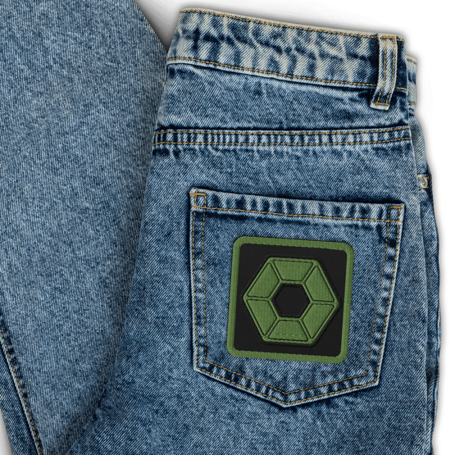 Green Pixel Embroidered Patch product image (3)