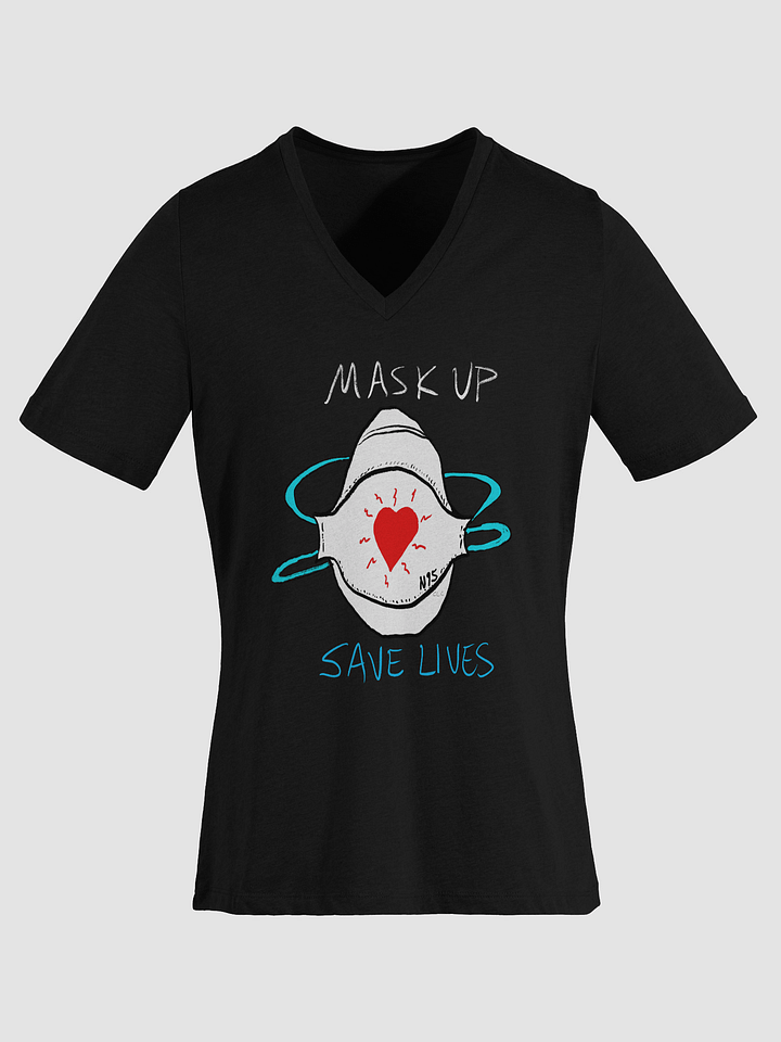 Mask Up Save Lives Relaxed V-Neck Tee product image (2)