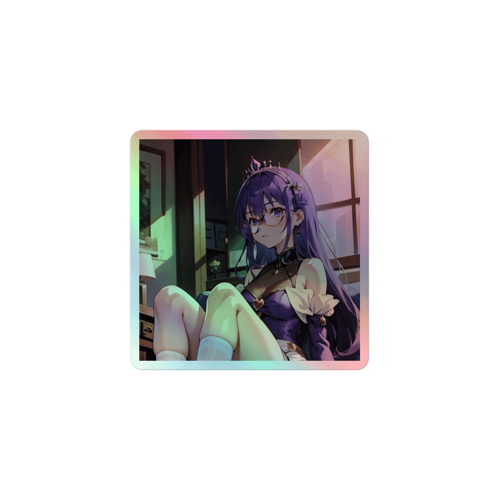 Purple K Princess HOLOGRAPHIC" STICKERS product image (1)