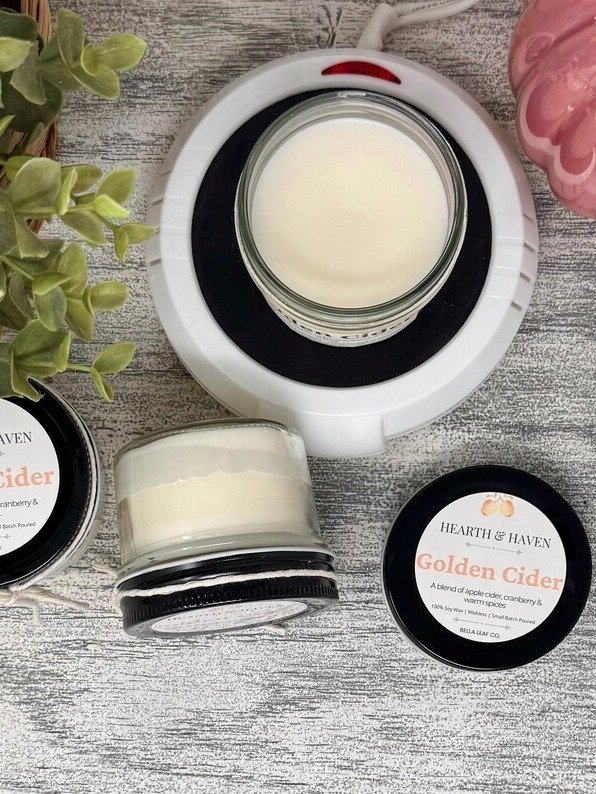Golden Cider Wickless Candle | Hand-Poured Soy Wax product image (2)