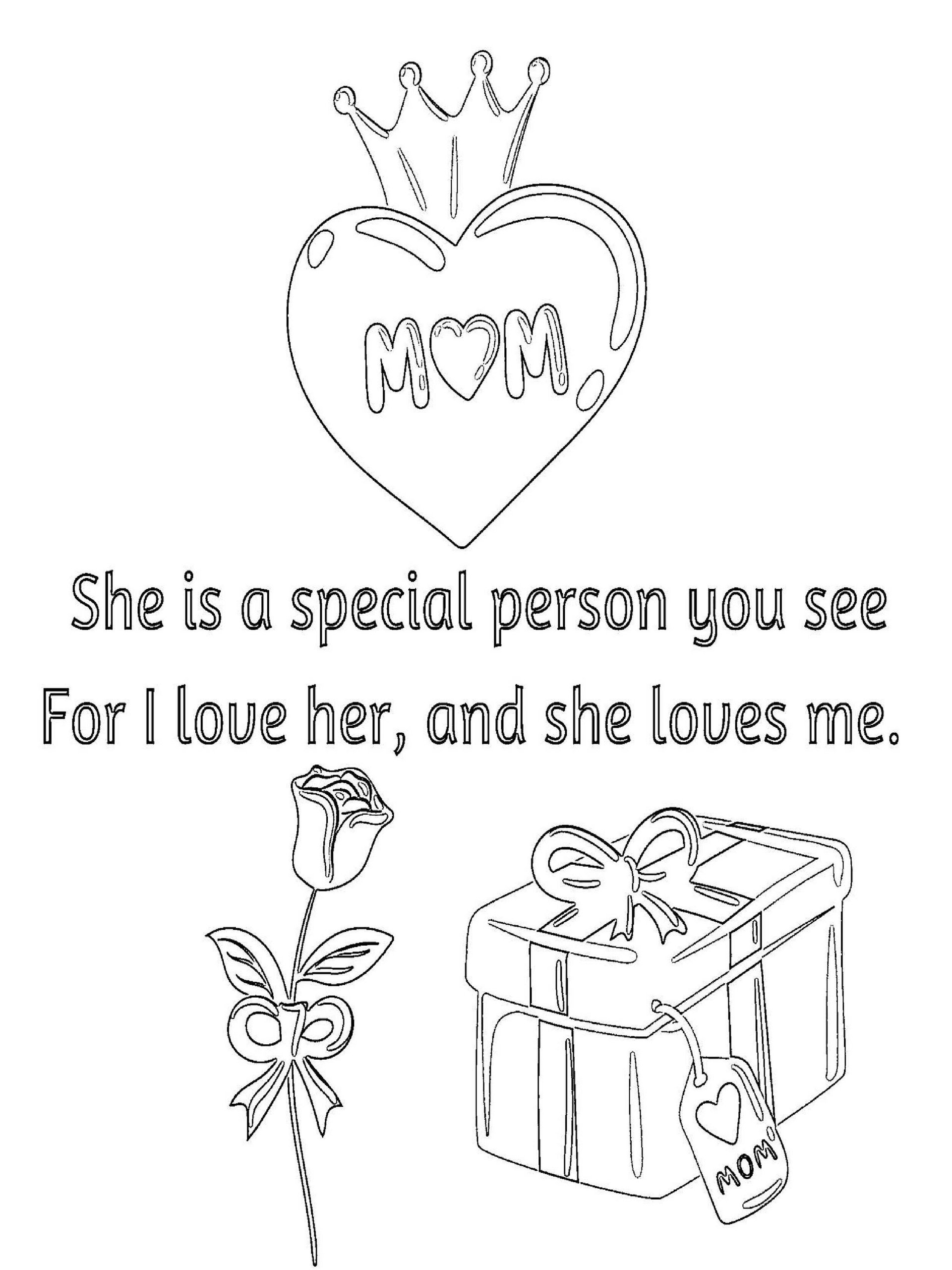 A Present for Mom Coloring Book for Girls product image (4)