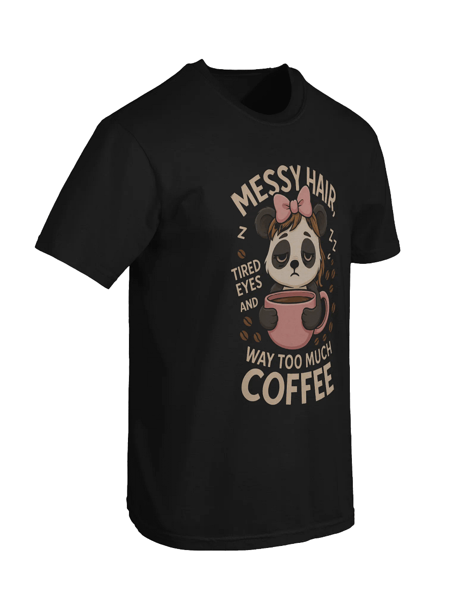 Panda Coffee Lover T-Shirt - Pink Bow product image (4)