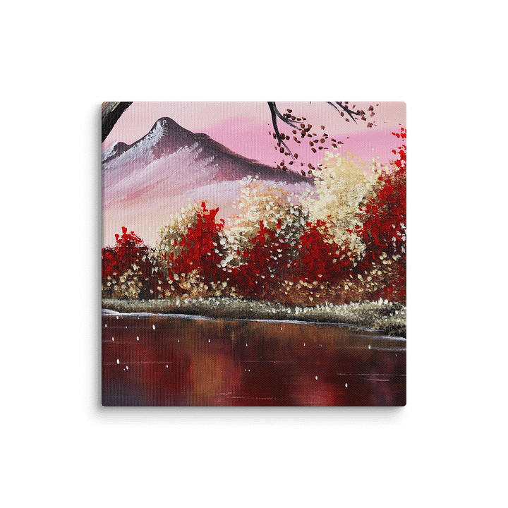 Pink Sky Misty Mountain Autumn Landscape product image (14)
