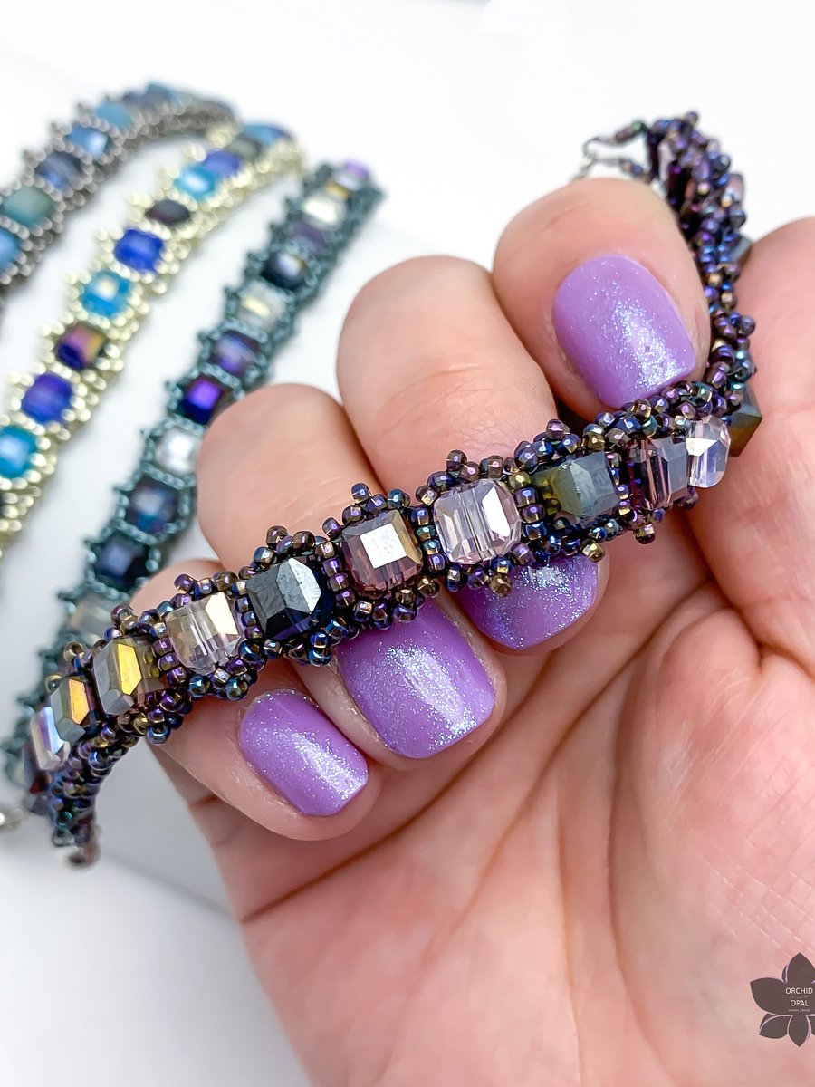 Beading Pattern – Crystal Cube Tennis Bracelet - 6mm product image (2)