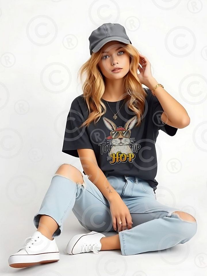 Too Hip to Hop – Cool Easter Bunny Digital Download | PNG 4500x5400px, 300 DPI product image (2)