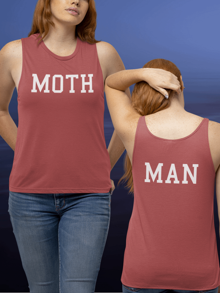 (2 sided) Moth Man jersey tank top product image (1)