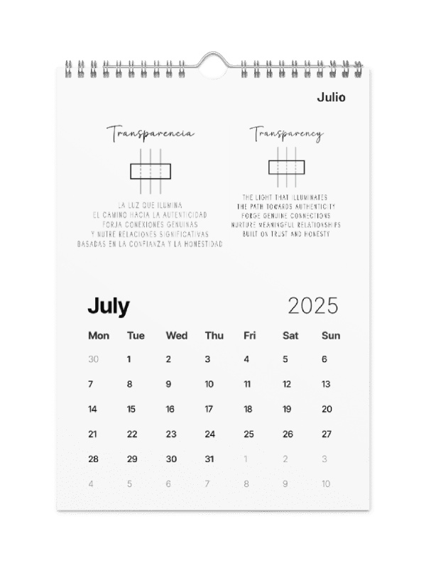 English & Espanol Implicito-Implied 2025 Calendar-Calendario-Now $10.50 Use promo code VIBES4LOVE at checkout product image (8)