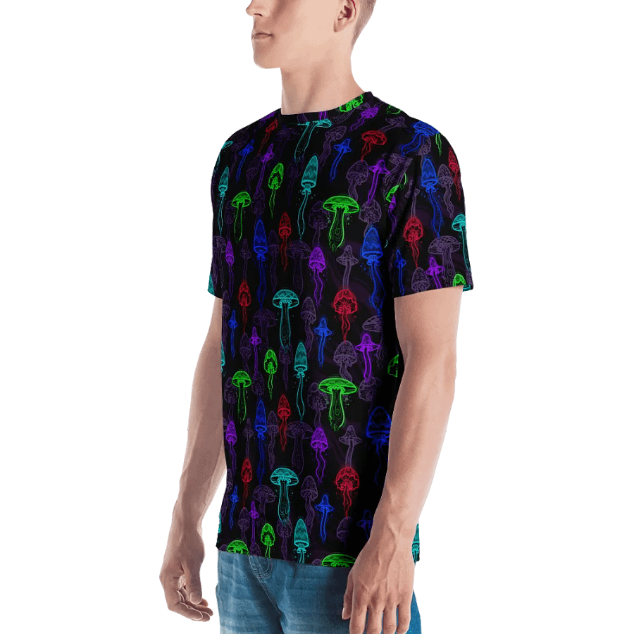 Neon Mushrooms (Variation 3) Crew Neck T-Shirt product image (4)