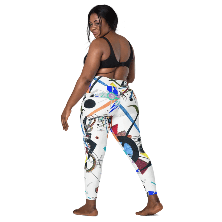 Abstract Lithographic Pattern Design Leggings with pockets - V1 product image (2)