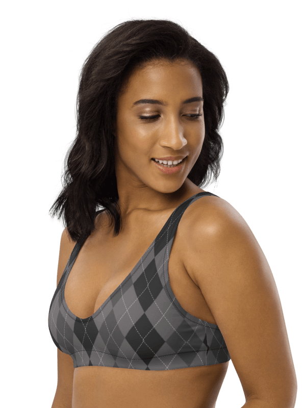 Black Argyle Paradise Bikini Top product image (5)