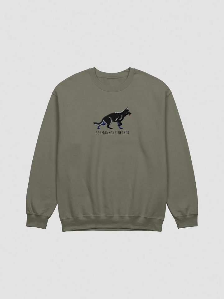 German-Engineered Sweatshirt (Embroidered) of a German Shepherd(Black) product image (7)