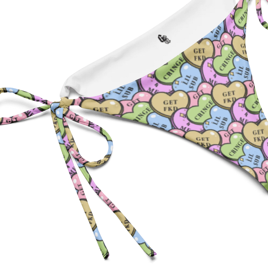 Streamer Conversation Hearts String Bikini Bottoms product image (2)