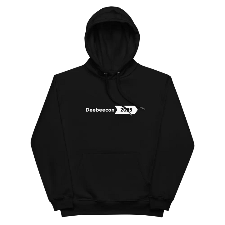 Official ECO Friendly DeeBeeCon 2025 Hoodie (BLACK) product image (1)