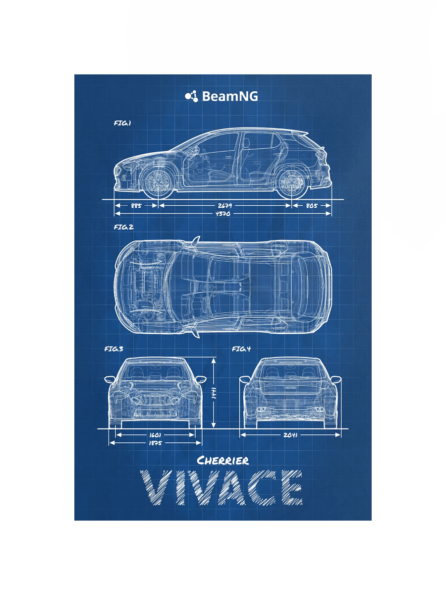 Cherrier Vivace Blueprint Poster product image (2)