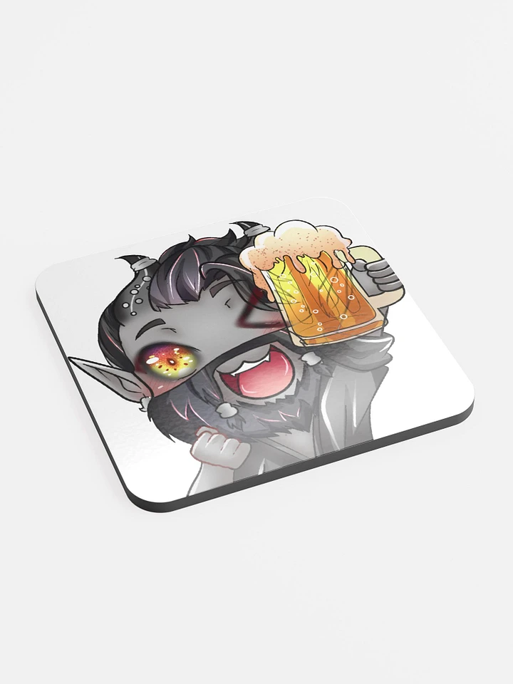 Drink up Syn emote Glossed Cork Coaster product image (2)