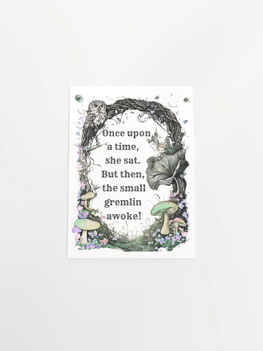 Once Upon A Time She Sat... - Funny Fairytale Wall Art For Mom product image (21)