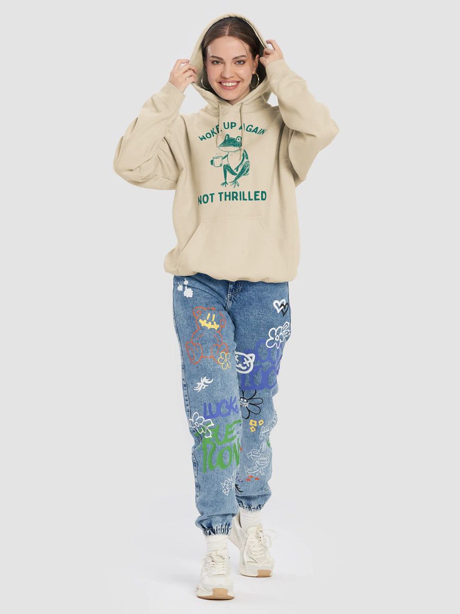 Woke up again not thrilled Hoodie product image (46)