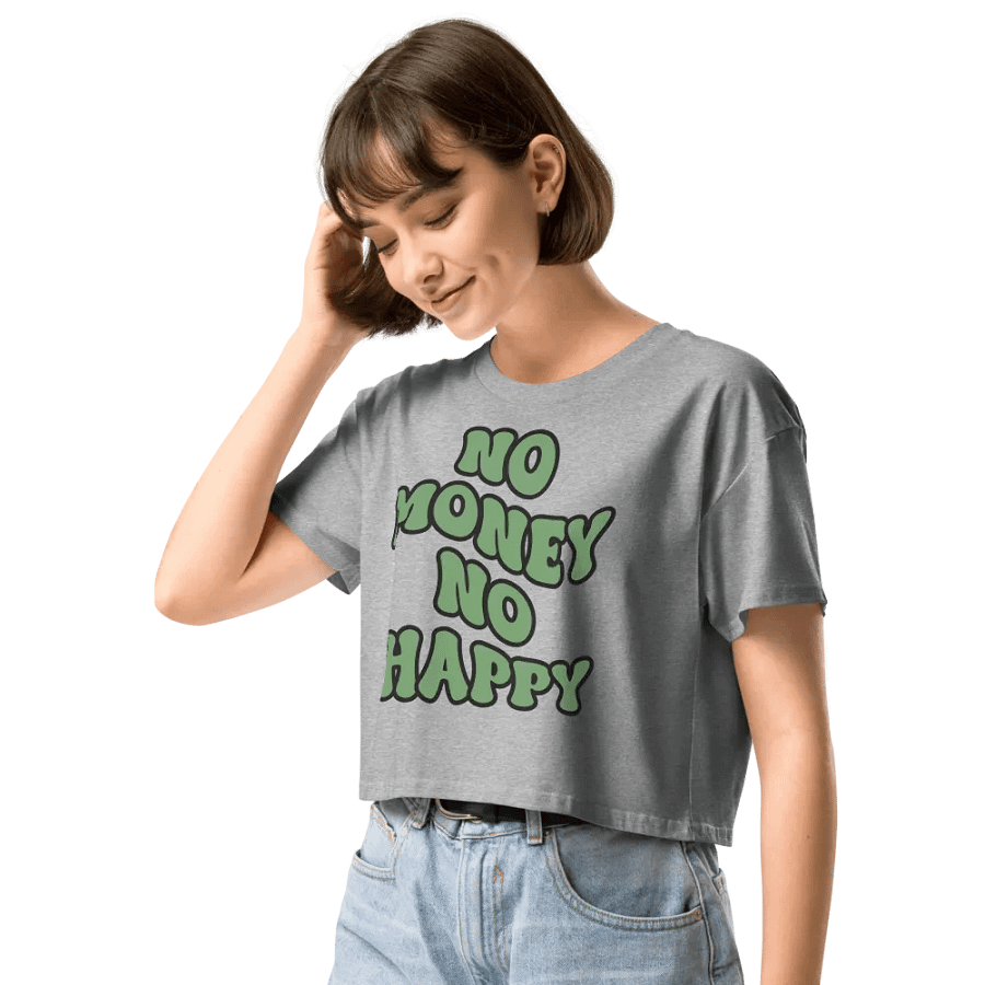 BUIII: No money, no happy Crop Tops product image (10)