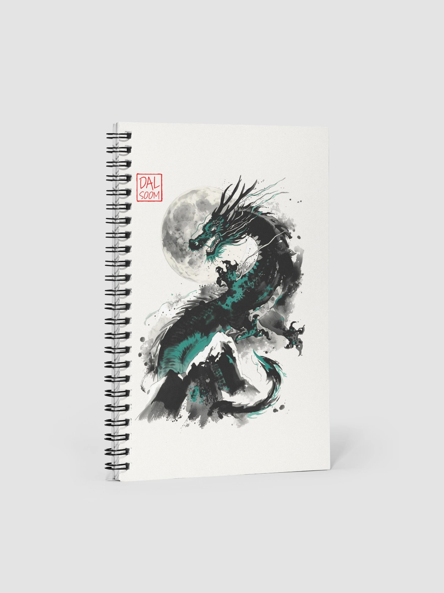 Moonlit Dragon Spiral Notebook product image (3)