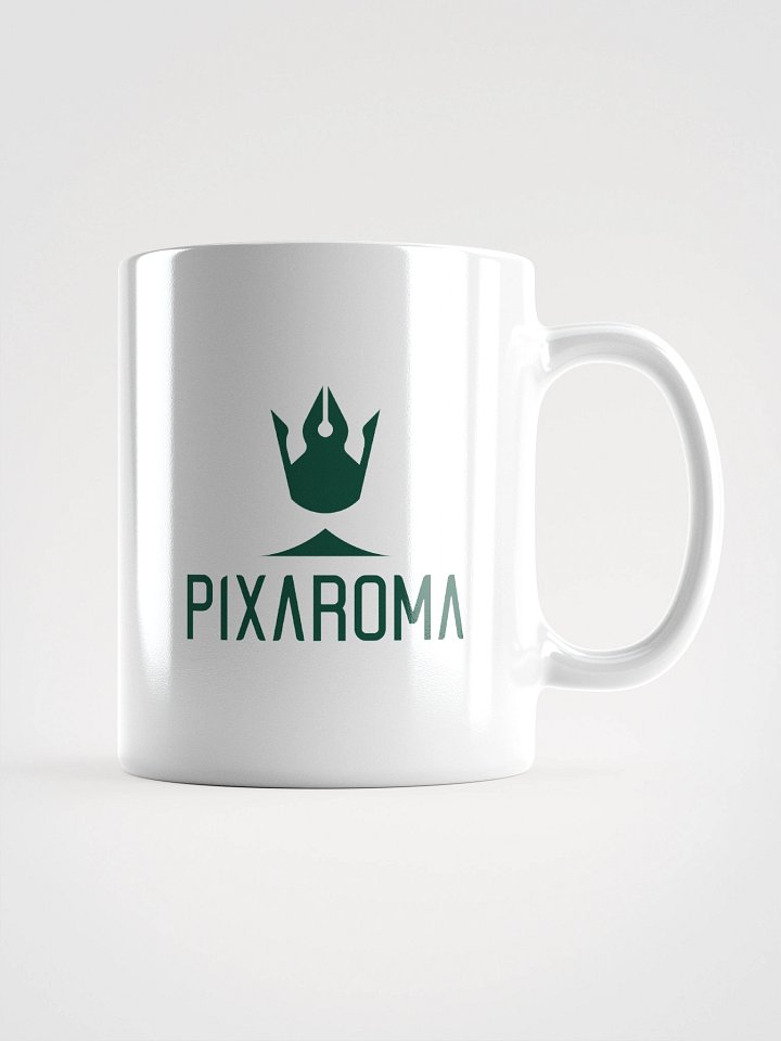 Pixaroma Green Logo White Mug product image (1)