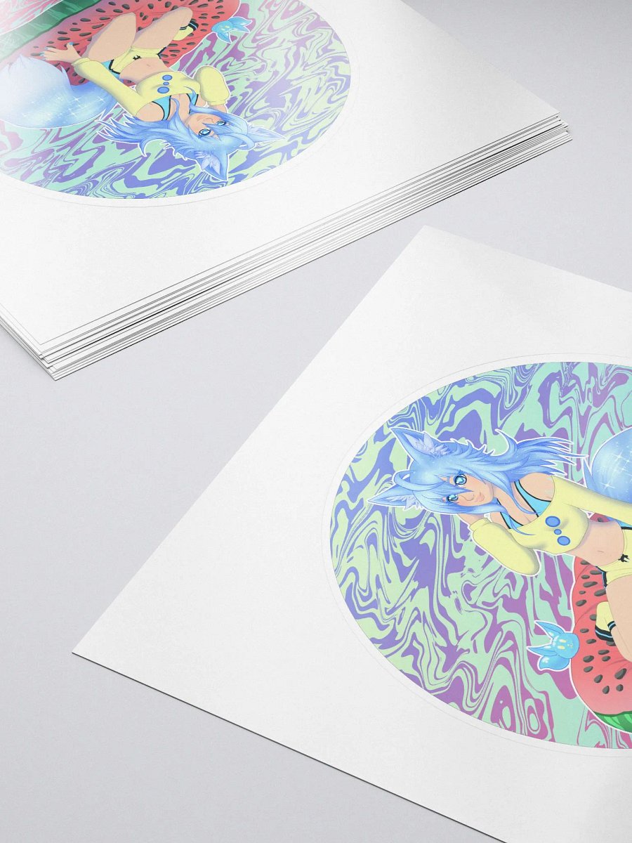 Kokumune Fox Goddess of Water (melon) Sticker product image (5)