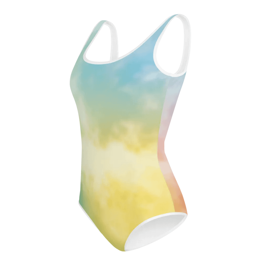Blur cloud rainbow Design Youth One Piece Swimsuit - V3 product image (4)