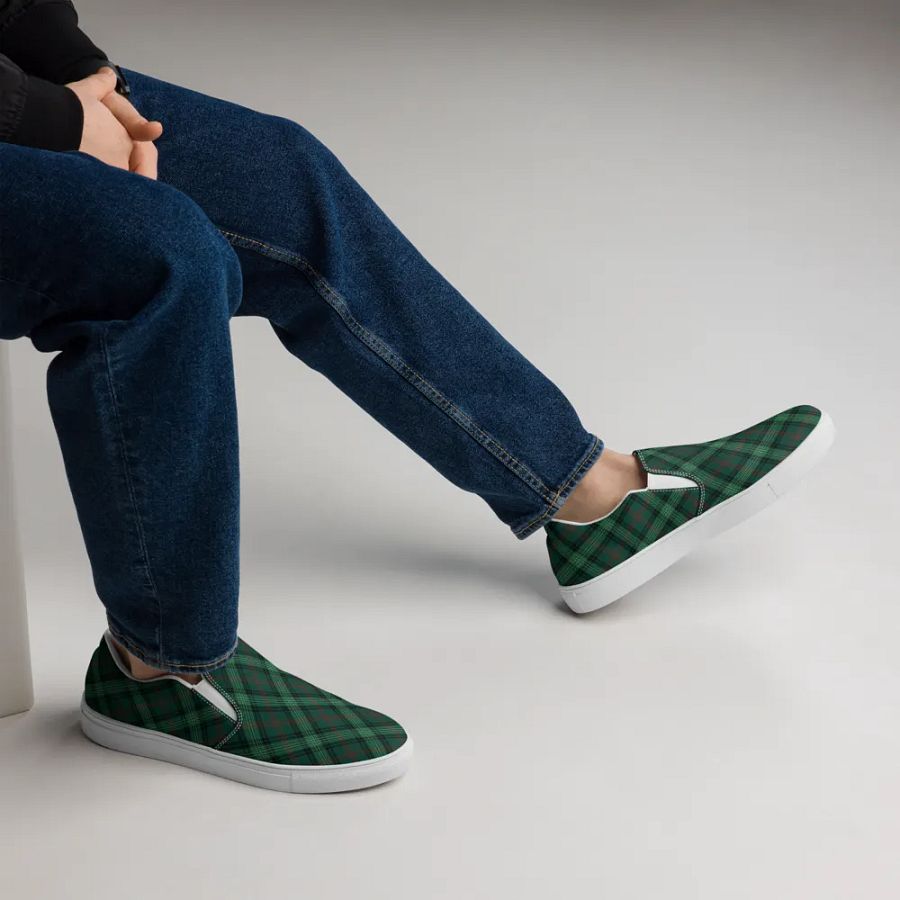 Ross Hunting Tartan Men's Slip-On Shoes product image (7)
