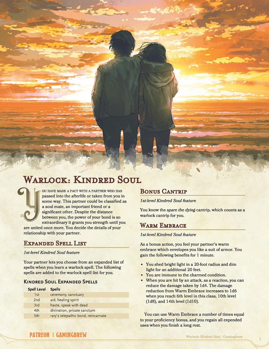 Kindred Soul | 5E Warlock Subclass product image (2)