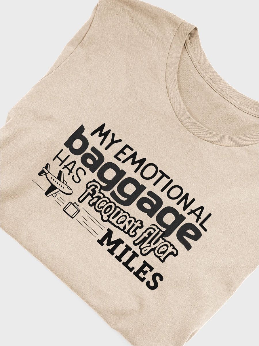 Funny T-Shirt Emotional Baggage Unisex Black Print product image (5)