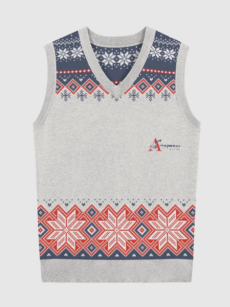 Artisanal Jacquard V-Neck Vest product image (5)
