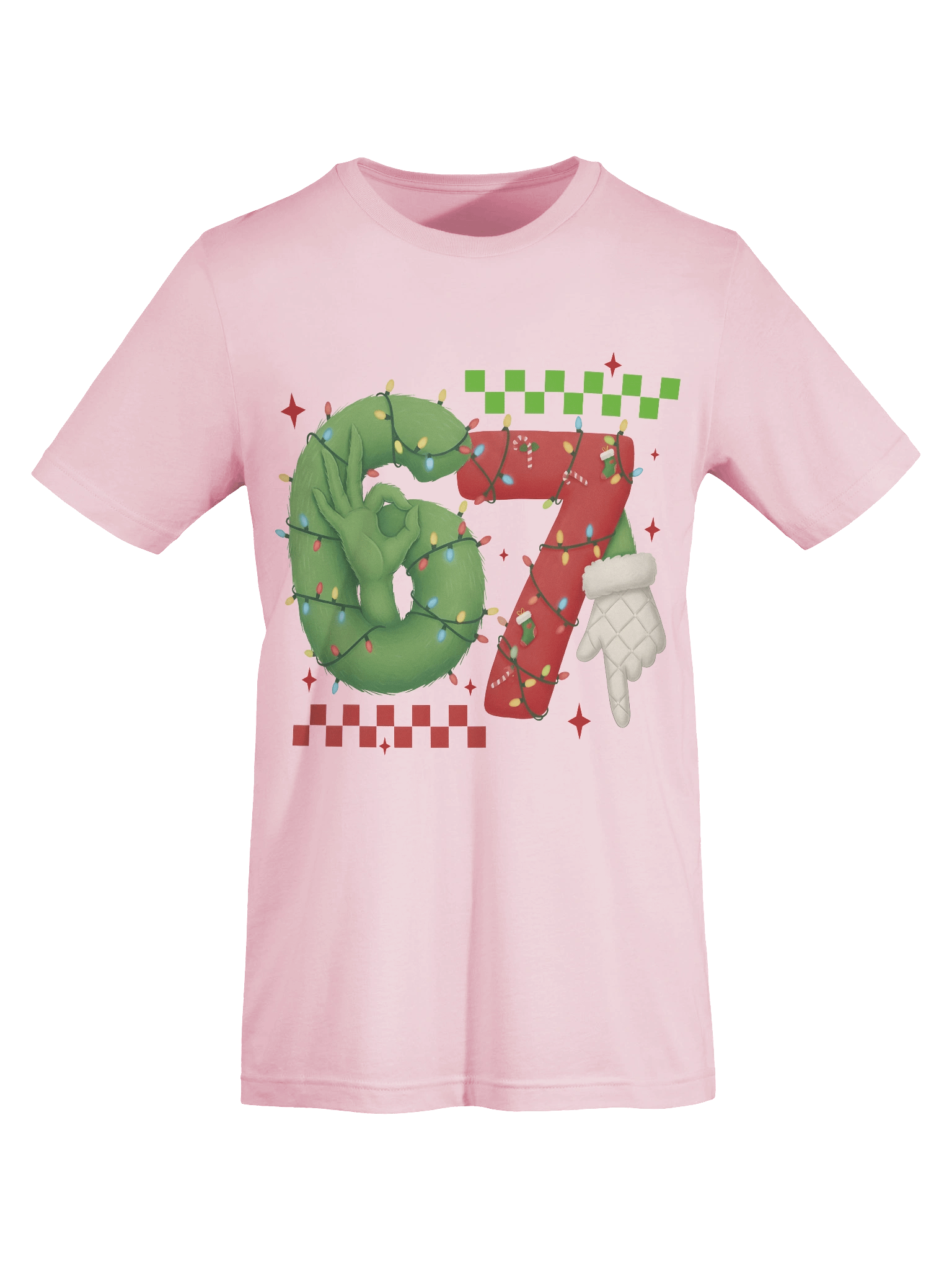 Furry Hand OK Gesture Christmas Lights T-Shirt product image (20)