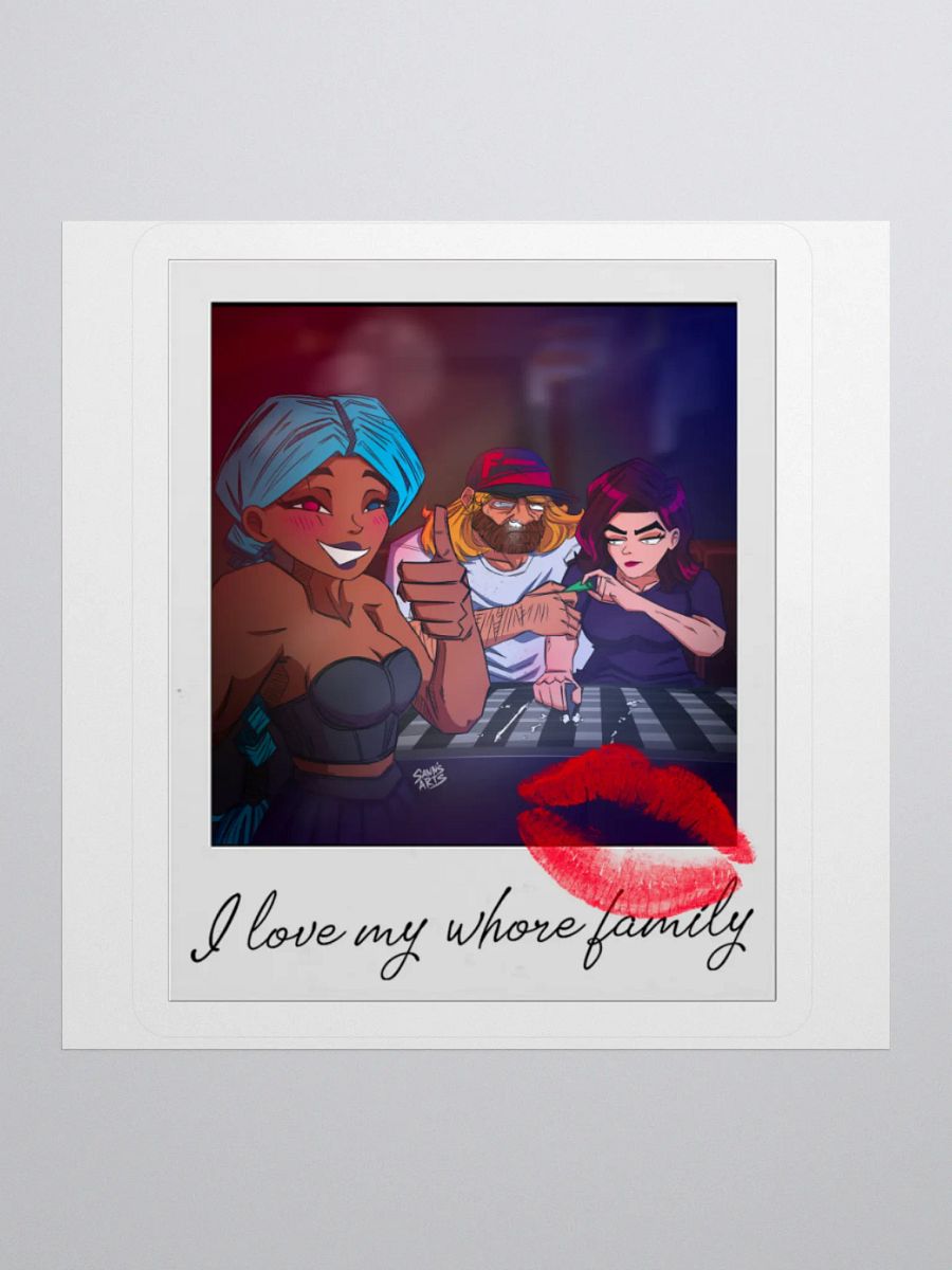 I Love my Whole Family Polaroid Sticker product image (4)