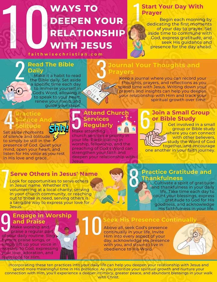 10 Ways to Deepen Your Relationship with Jesus Free Printable product image (2)