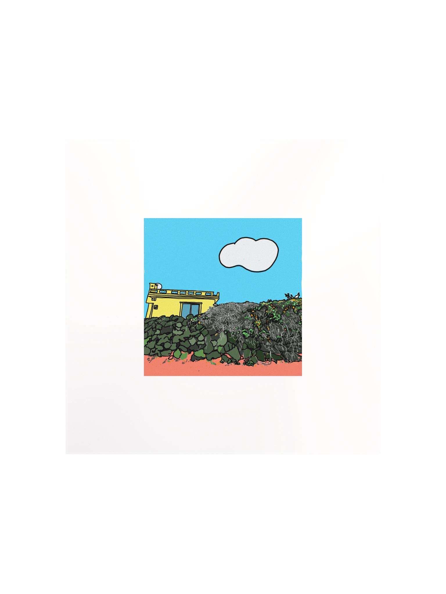 Jeju Island Art Poster - Yellow product image (1)