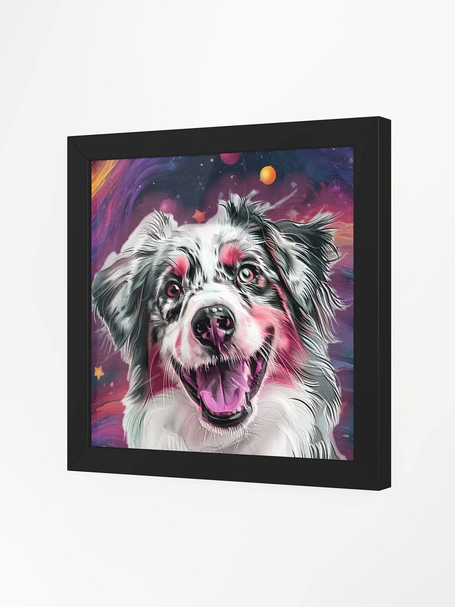 Blue Merle Australian Shepherd Cosmic Colors Framed Wall Art product image (19)