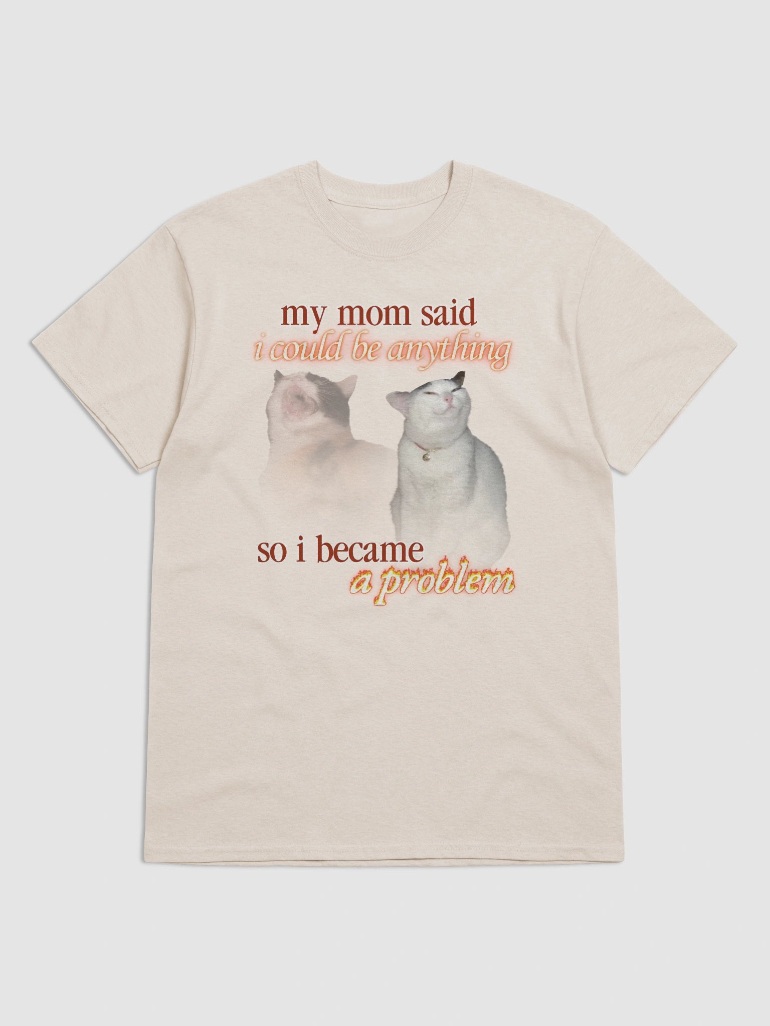 I became a problem cat T-shirt product image (1)
