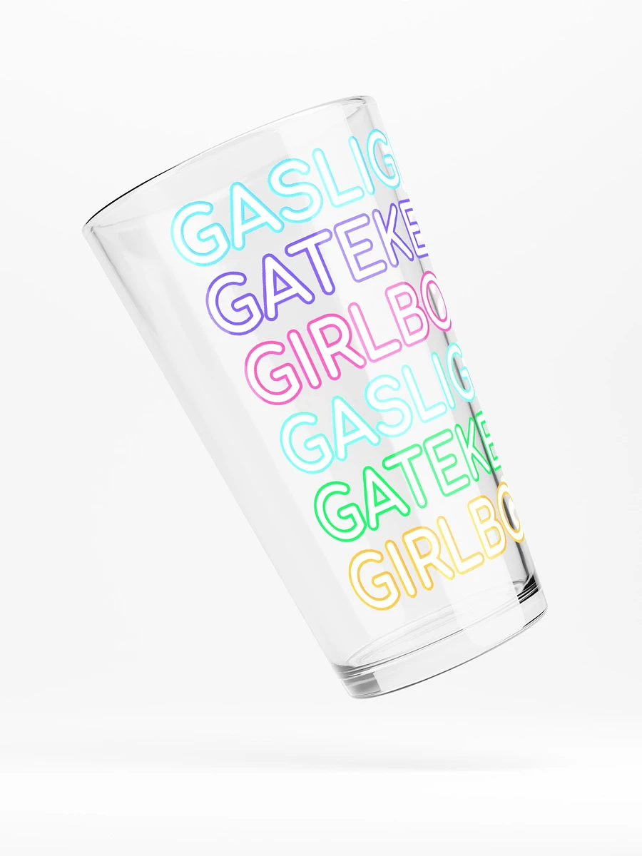 Gaslight Gatekeep Girlboss pint glass product image (4)