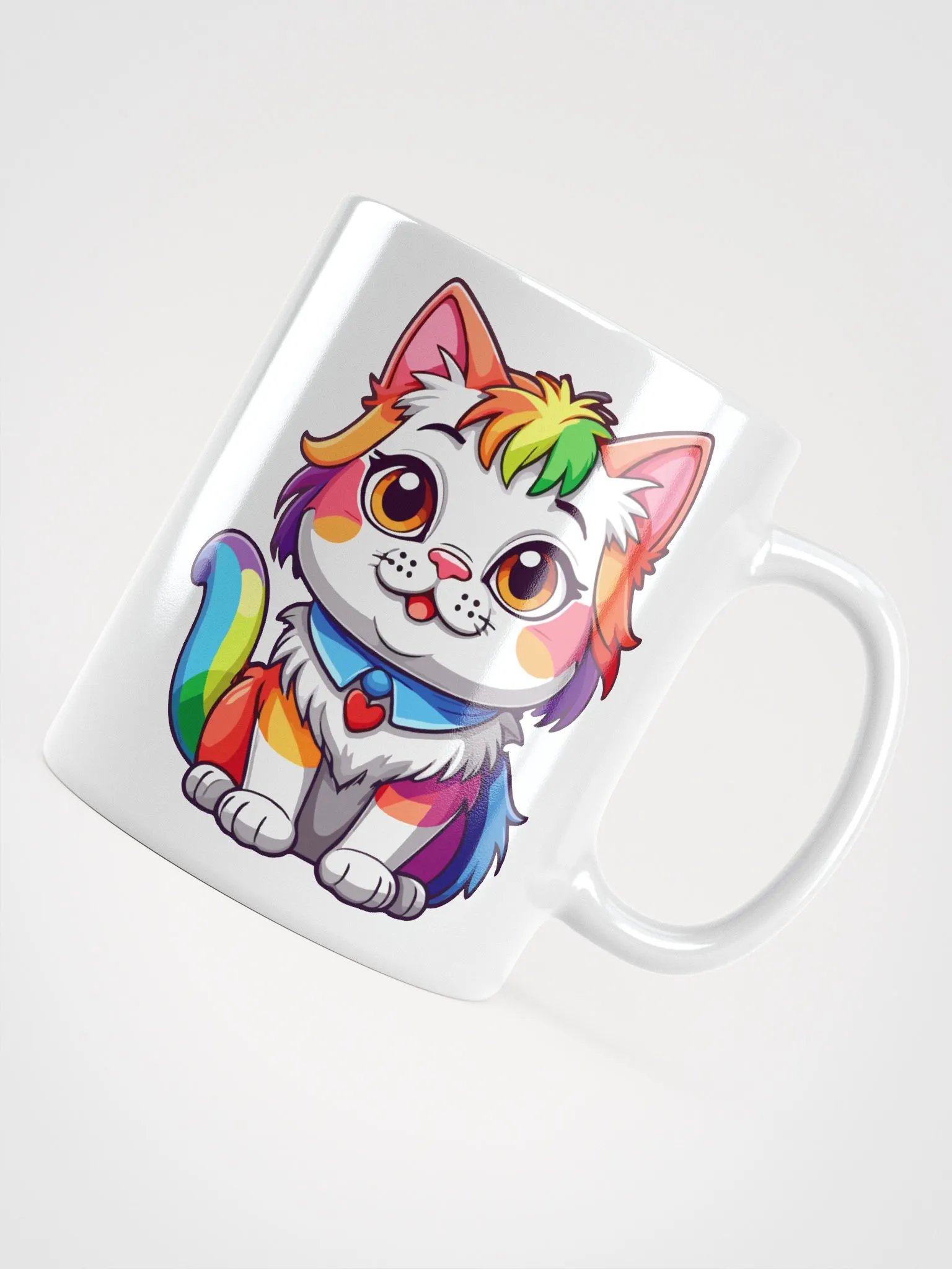 Cute Rainbow Color Cat 3 , Mug product image (7)