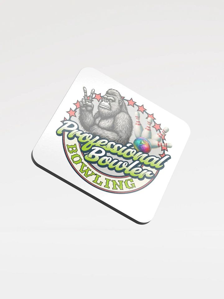 Professional Bowler Sasquatch Bowling Glossed Cork Coaster product image (2)