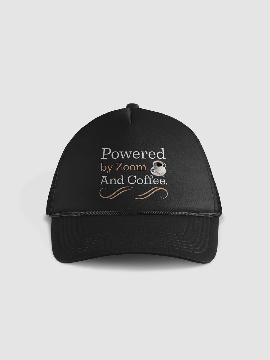 Powered By Zoom and Coffee, The Tech- Savvy Trucker Hat product image (2)