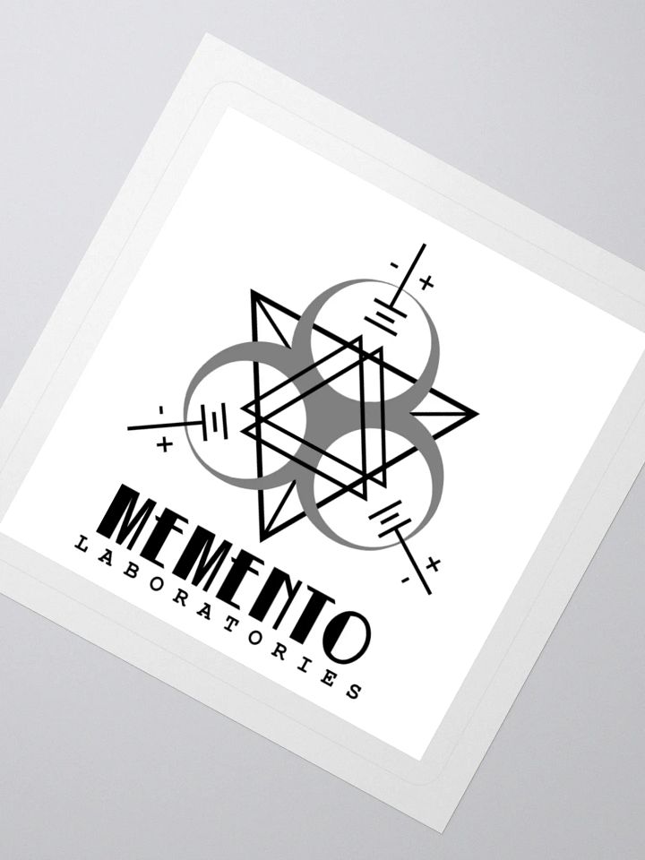 Memento Laboratories Logo [White] Sticker product image (6)