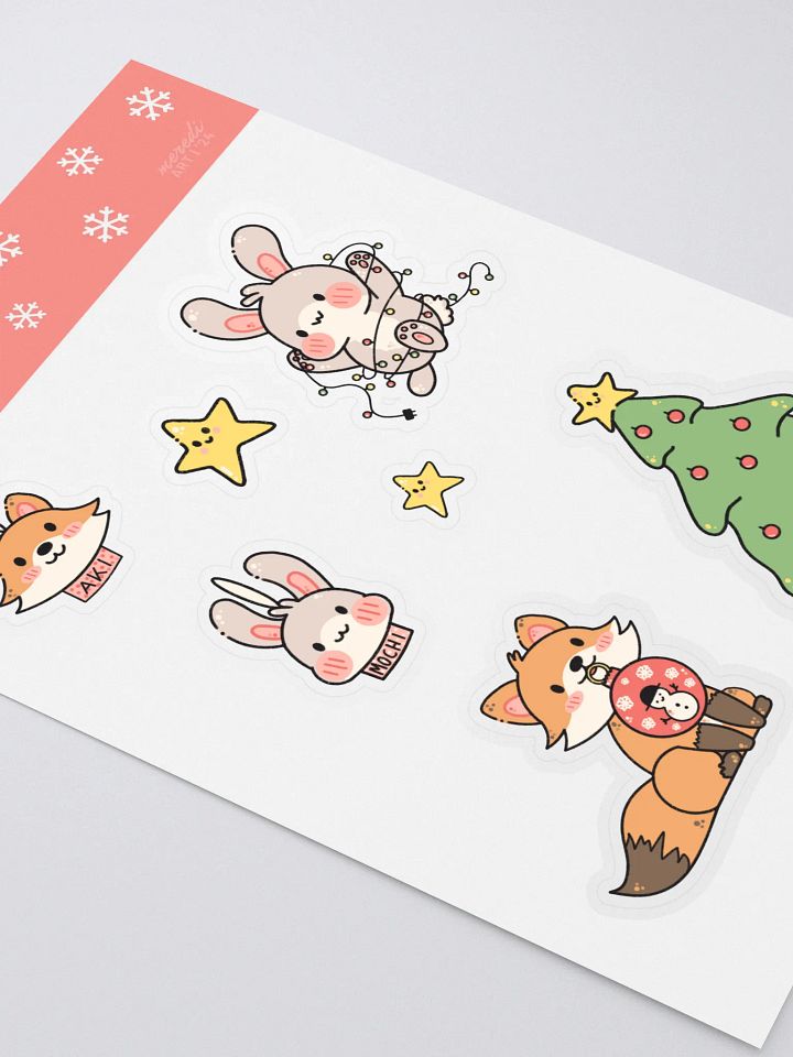 Aki & Mochi Christmas Vibes Sticker Sheet product image (2)