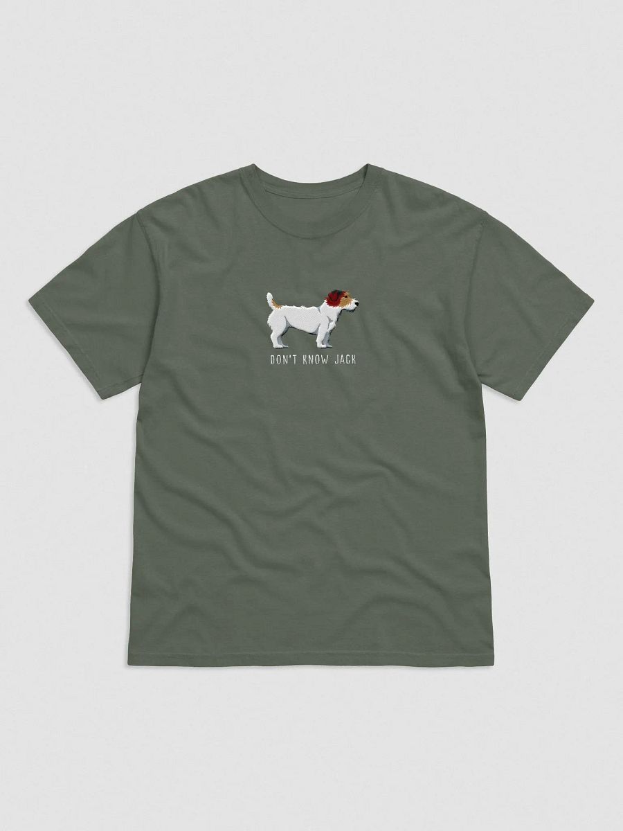 Don't Know Jack T-Shirt(Embroidered) of a Jack Russell Terrier(Sable, Rough Coat) product image (4)