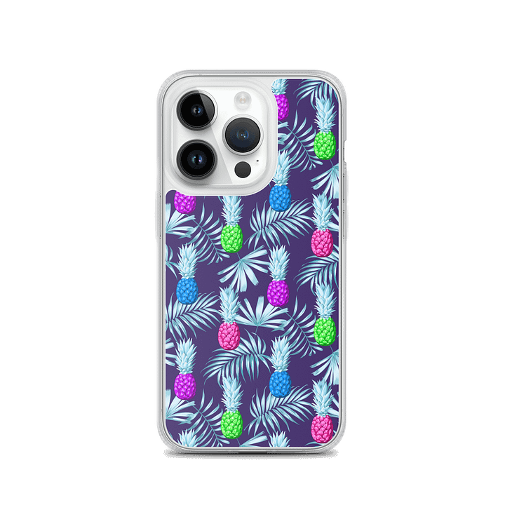 MagSafe Clear iPhone Case Tropical Pineapple Paradise product image (3)