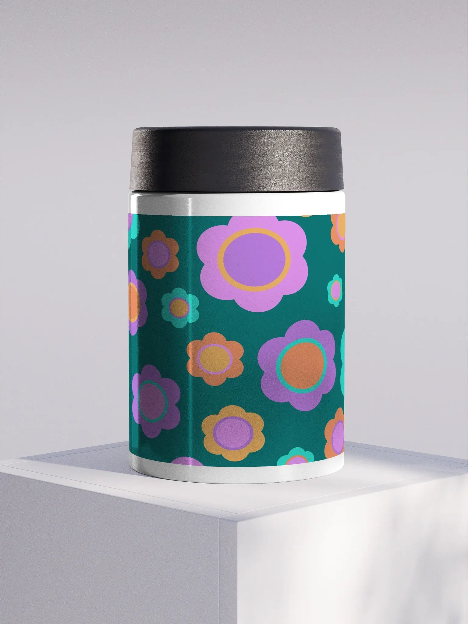 Party Time Flower Stainless Steel Koozie product image (1)