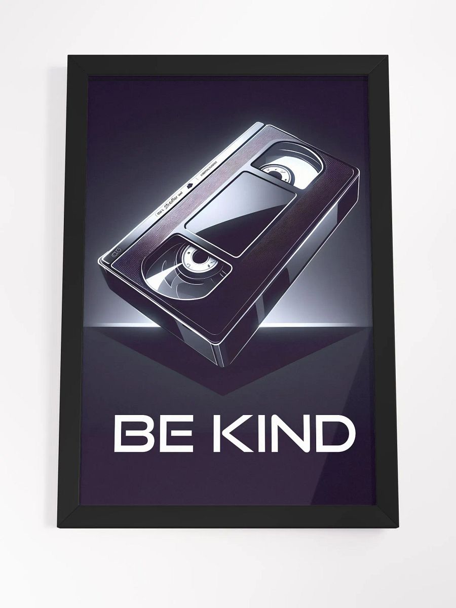 Retro VHS Tape "Be Kind" Framed Poster product image (4)