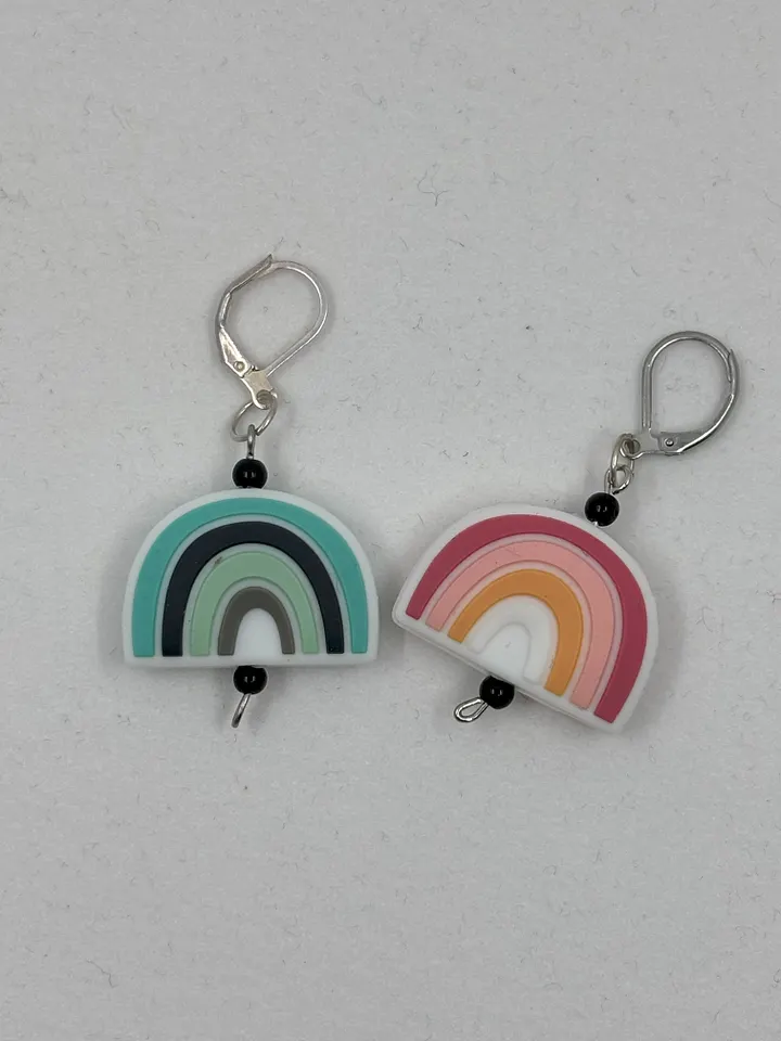 Rainbows Silicone Stitch Markers product image (1)